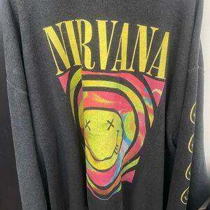 Nirvana Gray Graphic Sweater Urban Outfitters